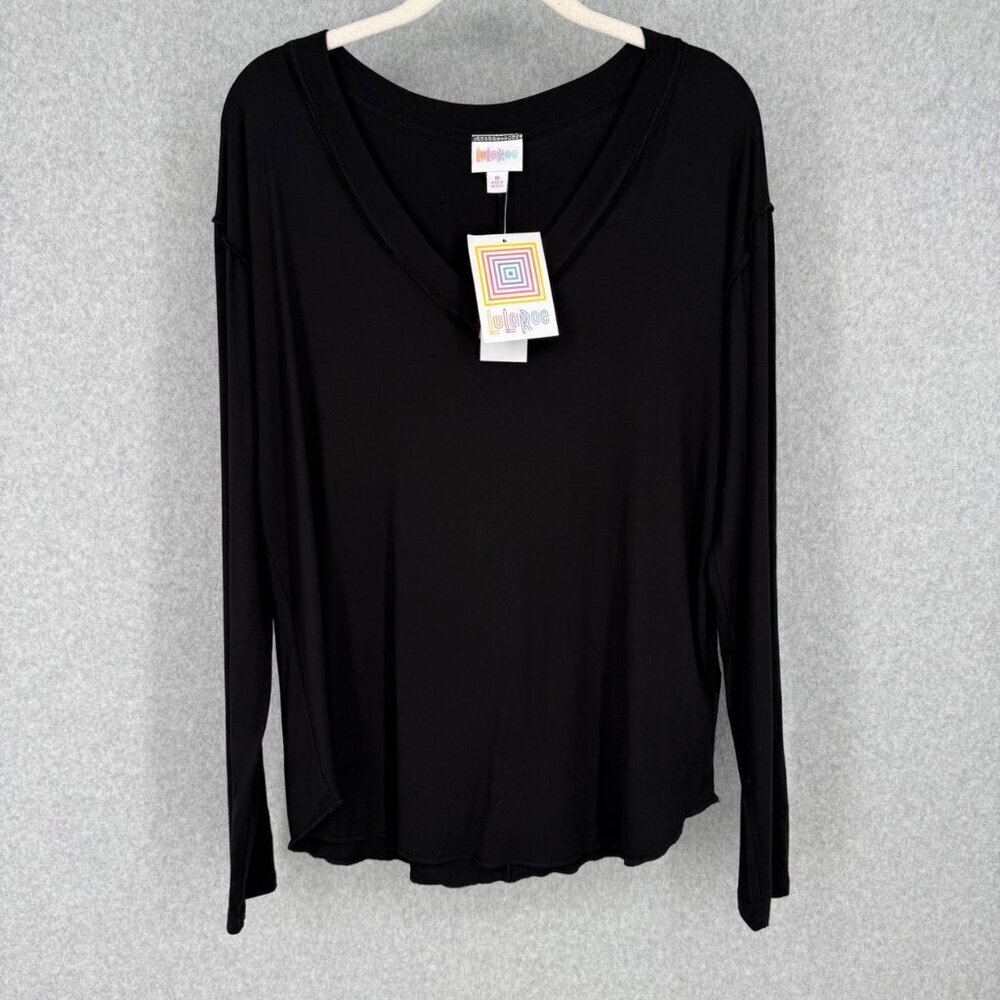 Lularoe Vicki Dolman Jersey Knit Top Shirt Size M Black Casual Stretch Comfy NEW